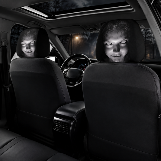 HorrorRide™ – Przerażające Maski na Zagłówki Samochodowe